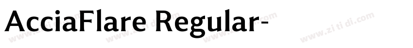 AcciaFlare Regular字体转换